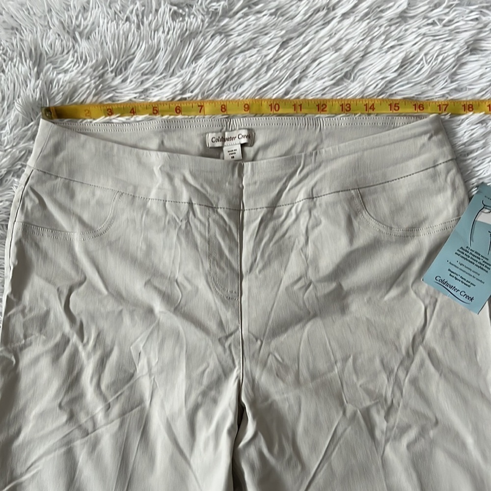 COLDWATER CREEK ShapeMe Pants Pull-On Anywear in Ivory size 16 - Picture 7 of 14